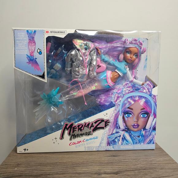 MERMAZE Mermaidz Winter Waves Doll- Harmonique Pink Glitter Tail  NEW - Picture 1 of 8